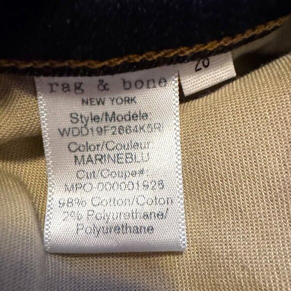 RAG & BONE Dark Wash Nina High Rise Ankle Skinny Stretch Denim Jeans 28 - Picture 6 of 8